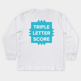 Tripple Letter Scorer Kids Long Sleeve T-Shirt